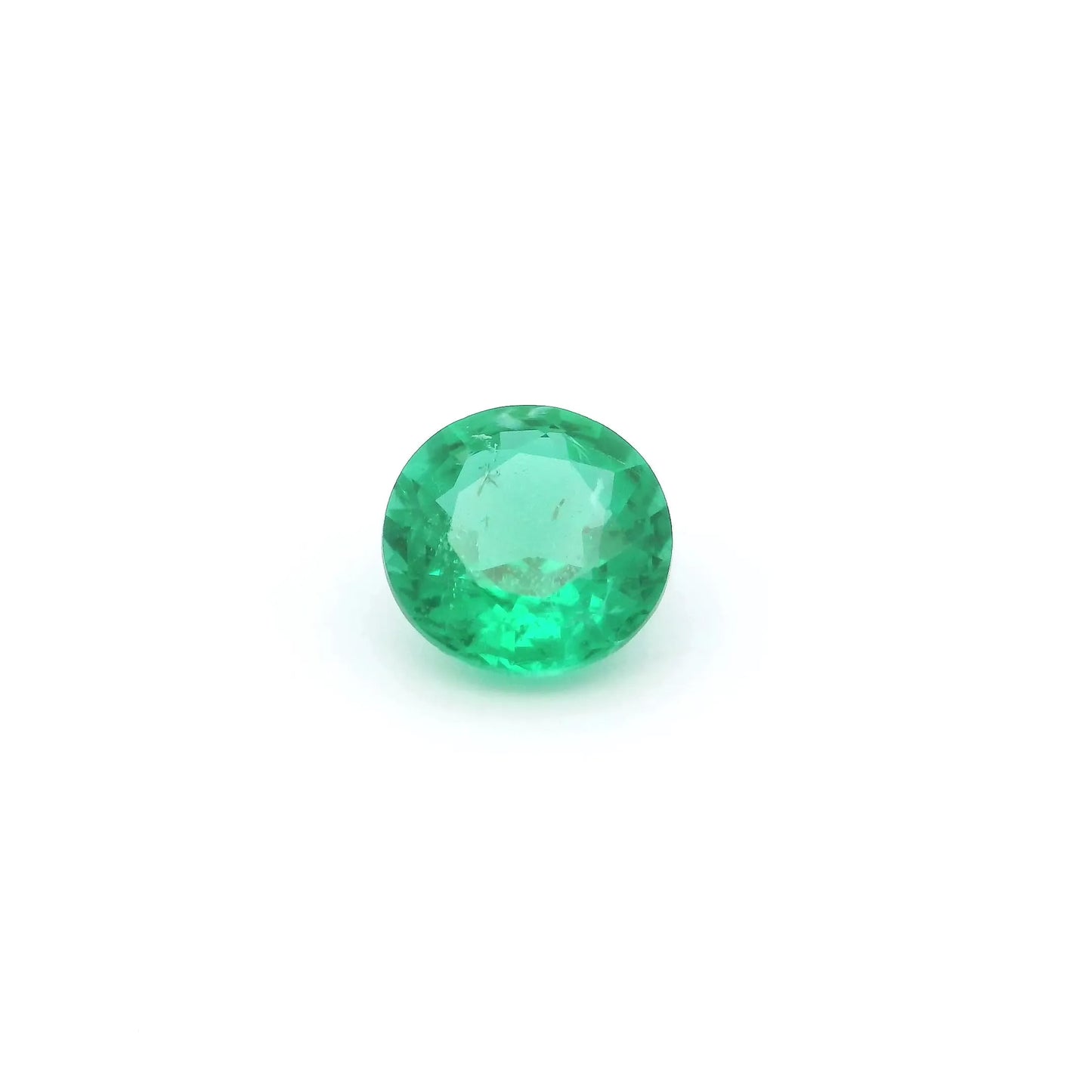 1.00ct Round Natural Emerald (Colour Green, Clarity Eye Clean, Cut Faceted)
